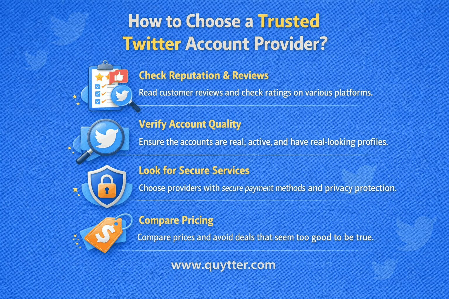 How to Choose a Trusted Twitter Account Provider