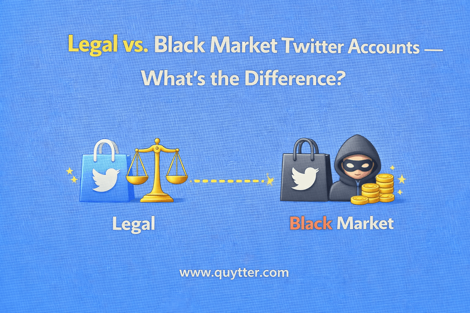 Legal vs. Black Market Twitter Accounts – What’s the Difference?