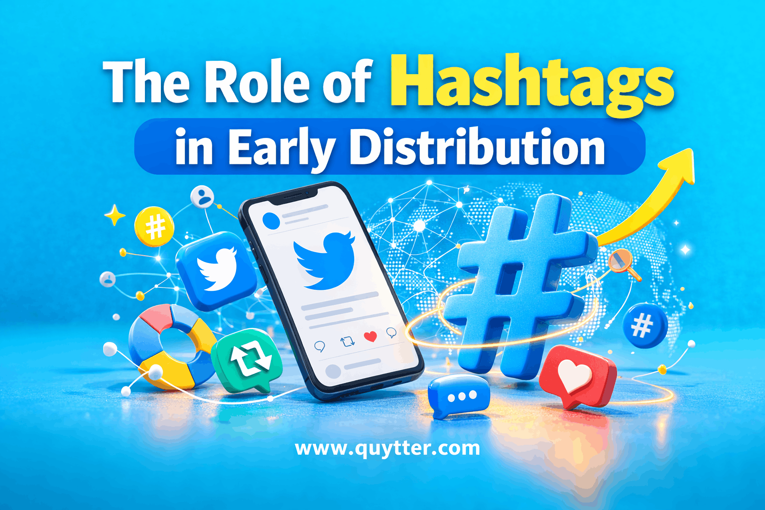 The Role of Hashtags in Early Distribution